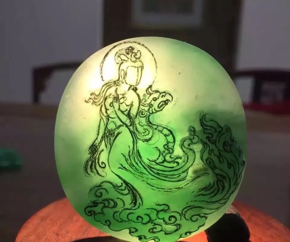 手镯芯俏色巧雕凤凰仙子,细品一下真美|凤凰仙子|料子|雕刻师_新浪