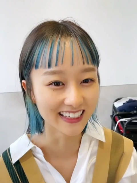 适合学生党圆脸甜美日系眉上刘海修剪教程_手机新浪网