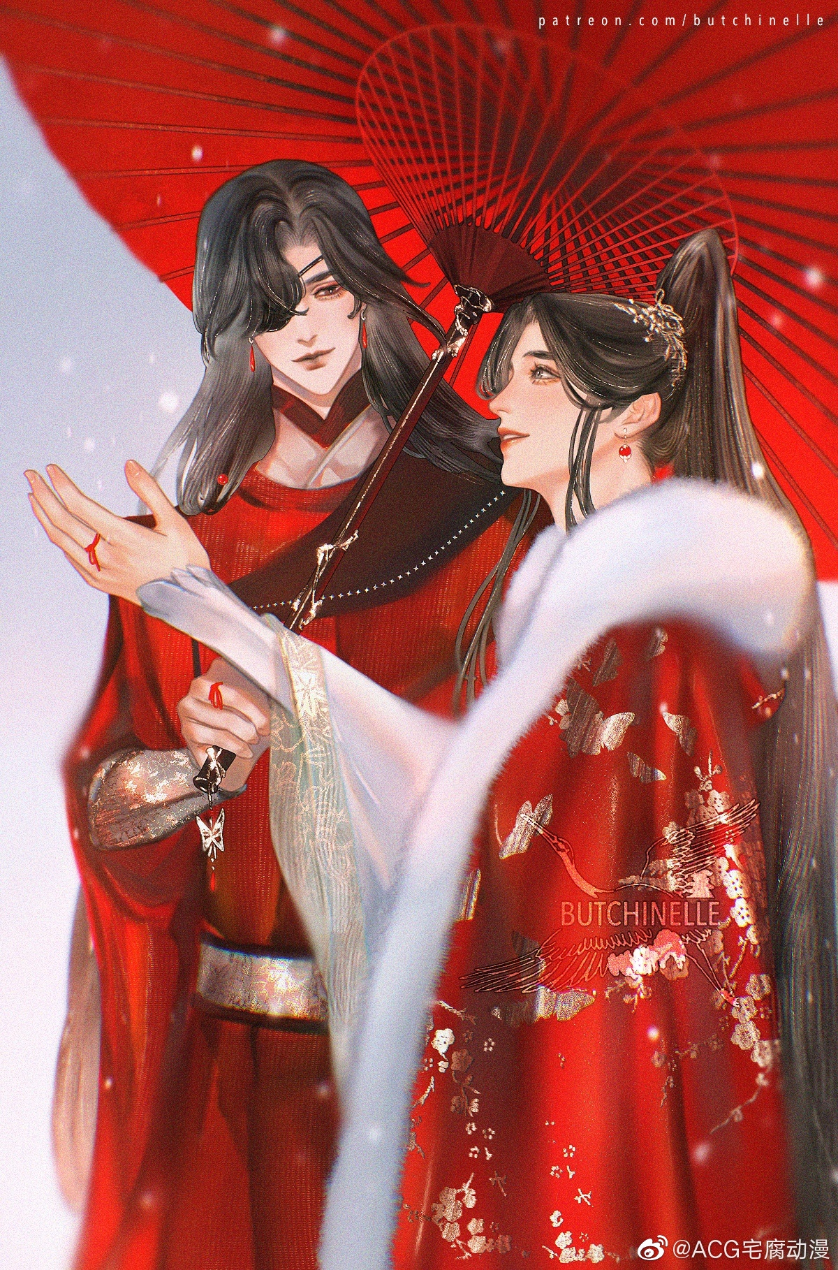 红衣花怜绝美!|天官赐福_新浪新闻
