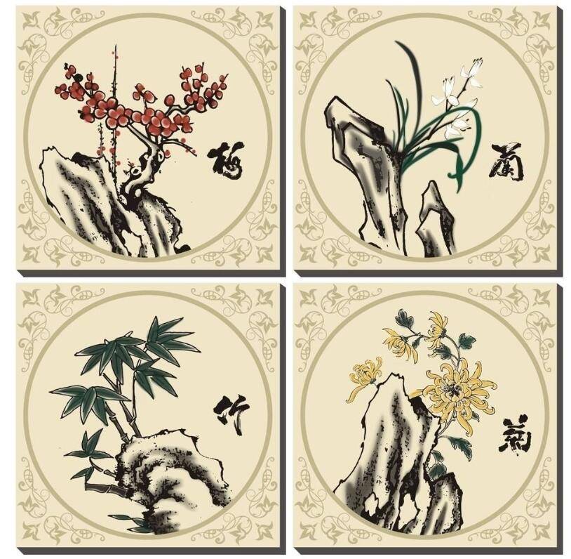 郭仲凤梅兰竹菊吟