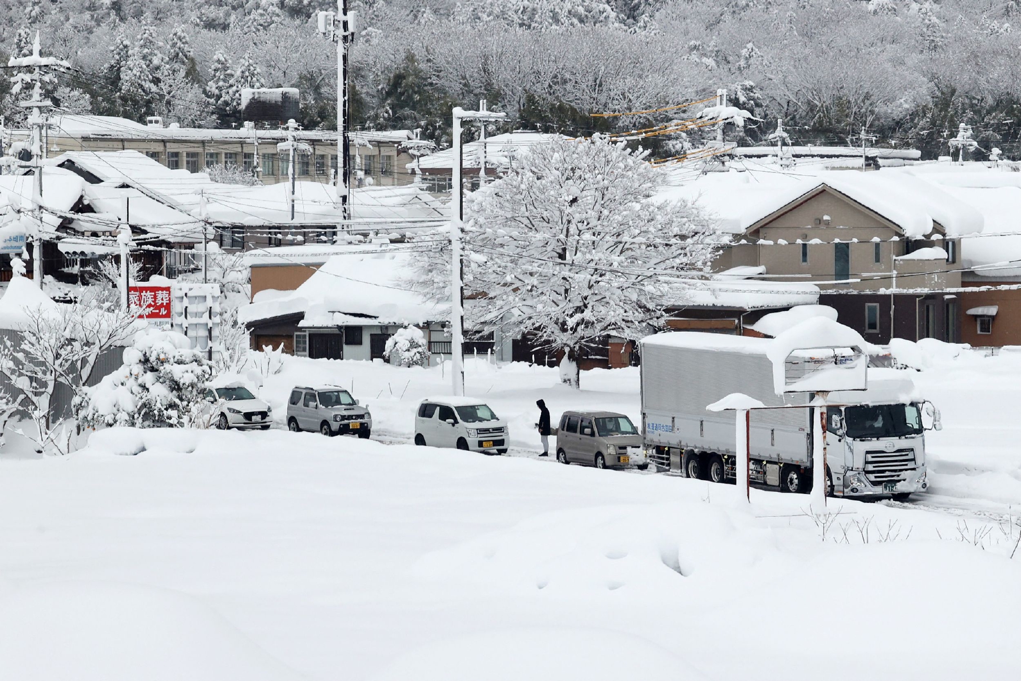 日本部分地区大雪