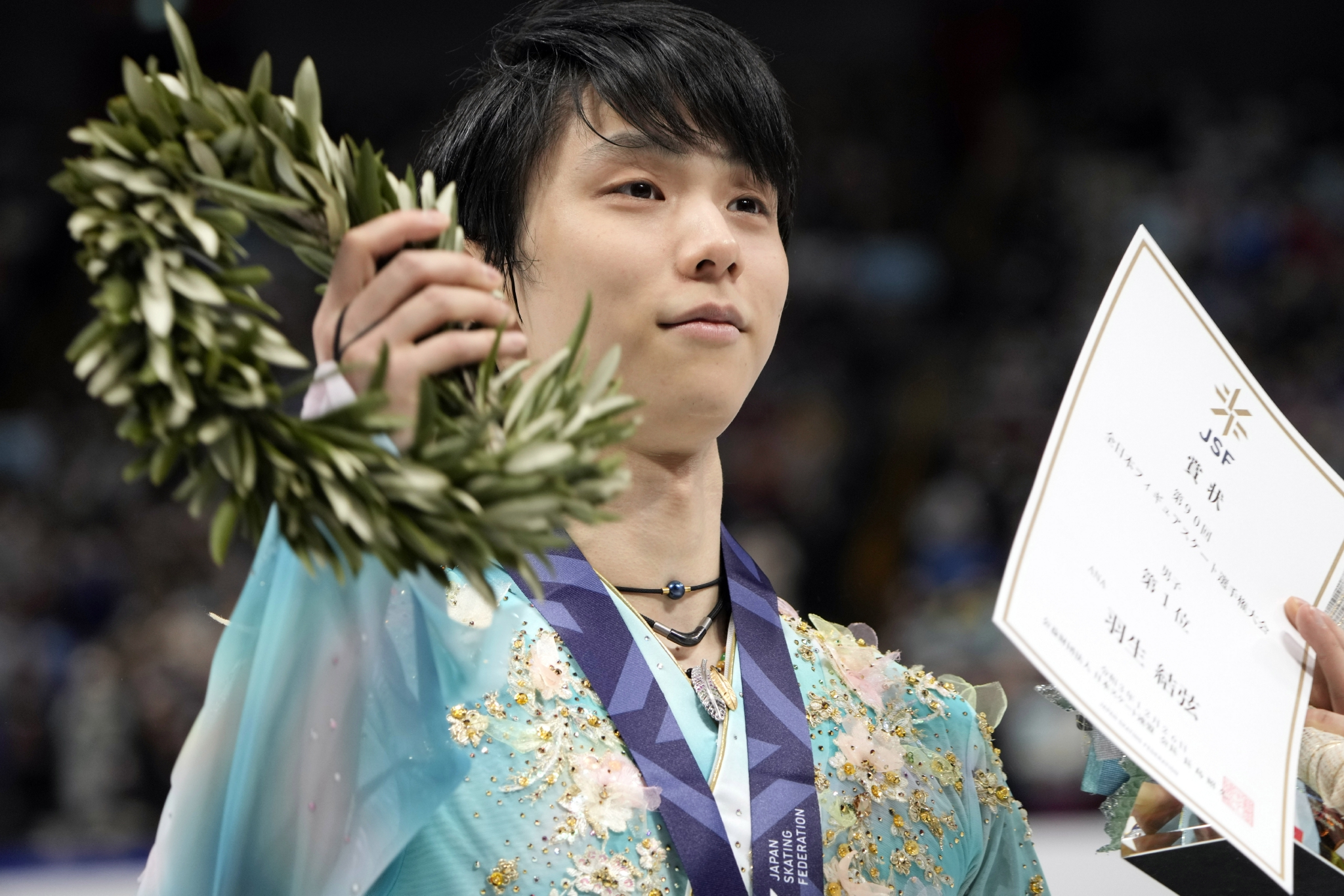 羽生结弦全日本锦标赛夺冠。