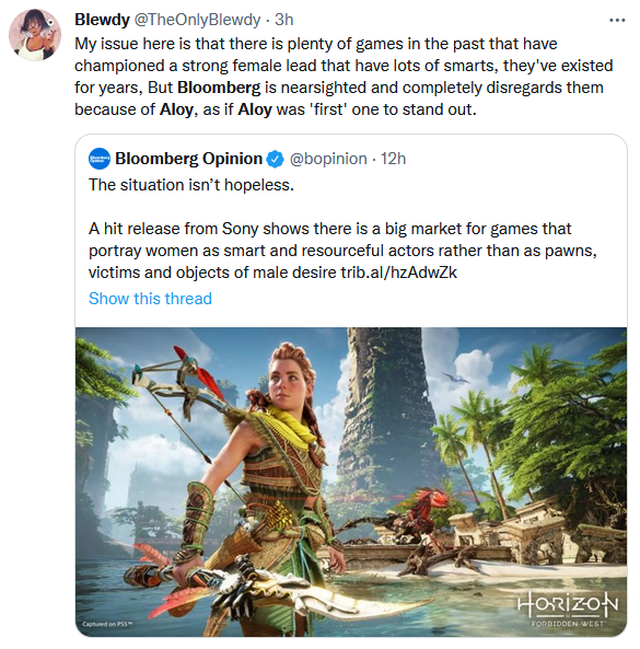 彭博社引《地平线》女主谈游戏界性别歧视 被批踩一捧一休闲区蓝鸢梦想 - Www.slyday.coM 彭博社引《地平线》女主谈游戏界性别歧视 被批踩一捧一休闲区蓝鸢梦想 - Www.slyday.coM