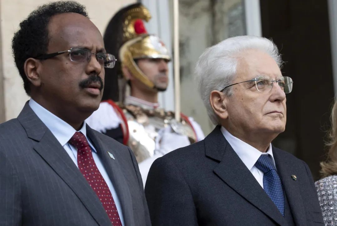 左侧为索马里总统穆罕默德。图/IC photo