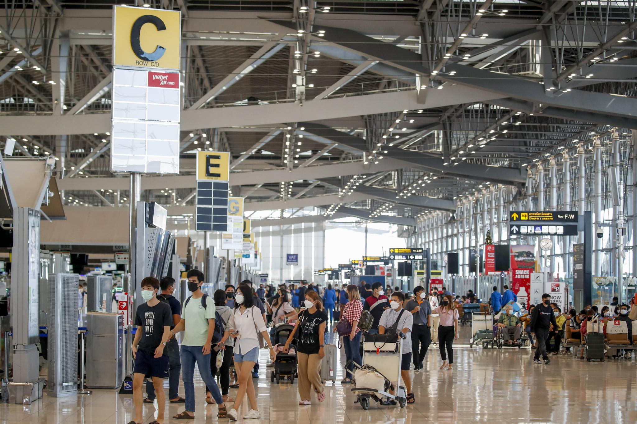 疫情下的泰国曼谷素万那普机场