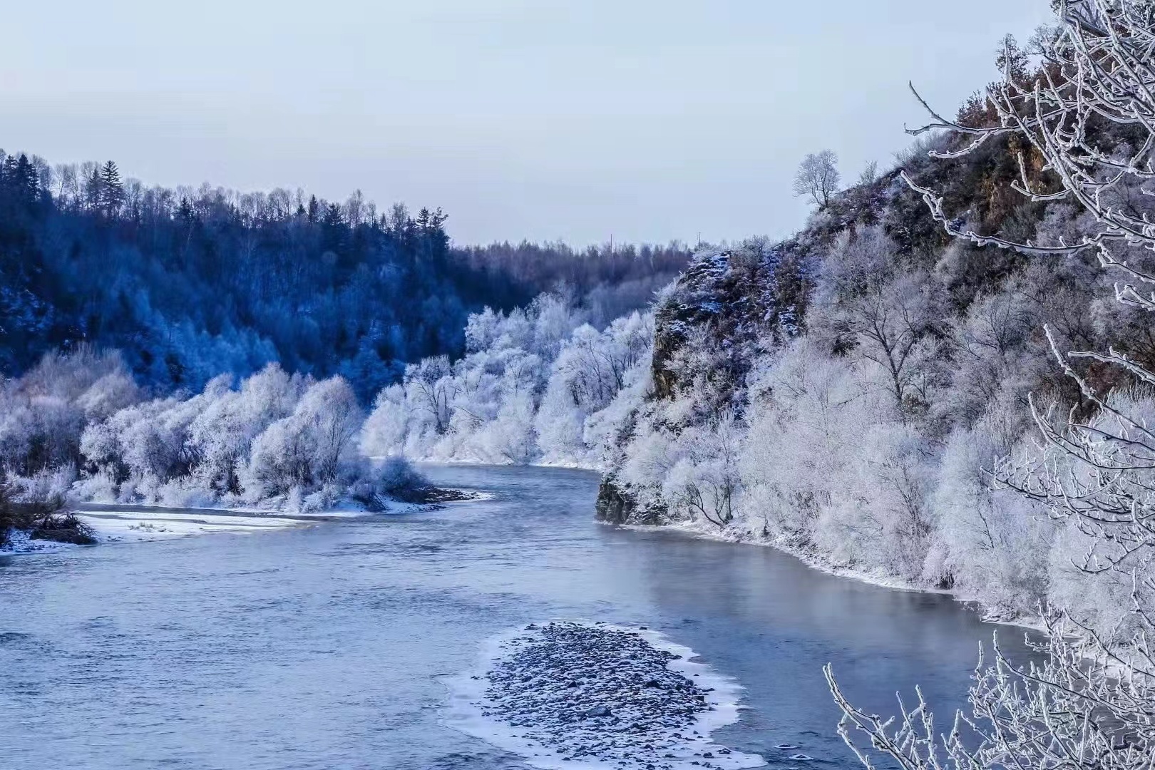 数九寒冬逊克雾凇最美时