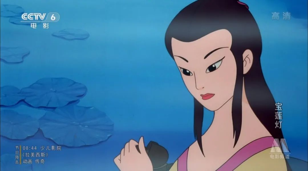 可当三圣母拿起宝莲灯战斗时,由于丹凤眼与吊梢眼组合在一起,呈反"八"