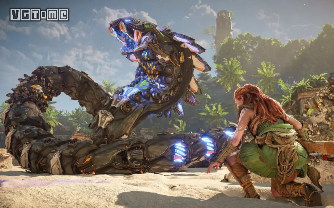 地平线西之绝境新实机演示埃洛伊战机械巨蟒