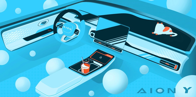 简约而不简单 广汽埃安AION Y内饰官图发布