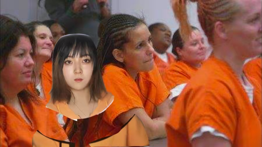 被这个灯一照,这件橙色外套让我看起来像个美国劳改犯