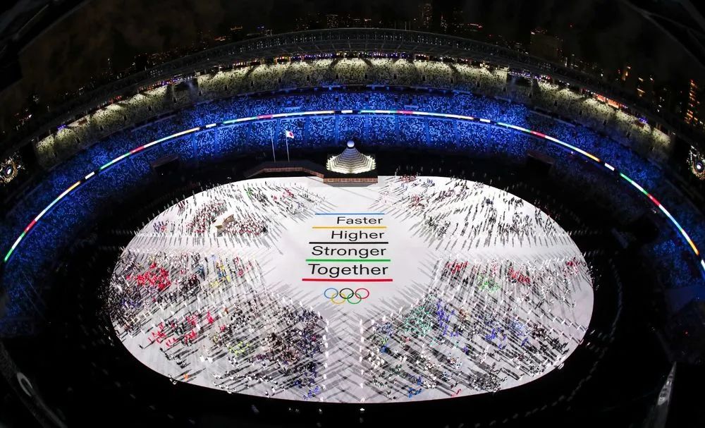 这是2021年7月23日拍摄的东京奥运会开幕式现场.新华社记者夏一方摄