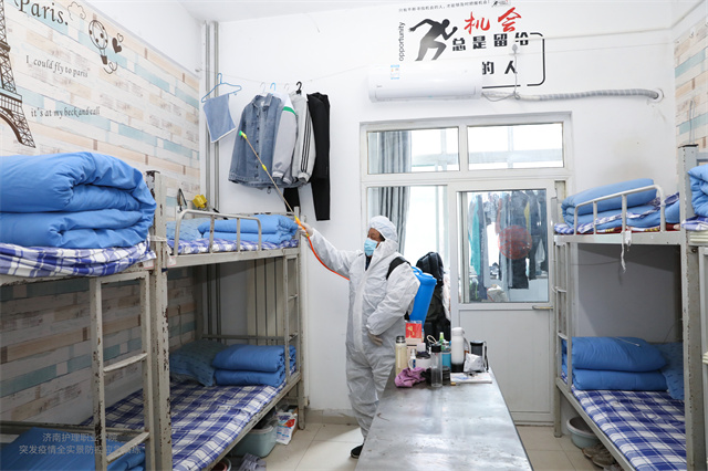 济南护理职业学院举行突发疫情全实景防控应急演练