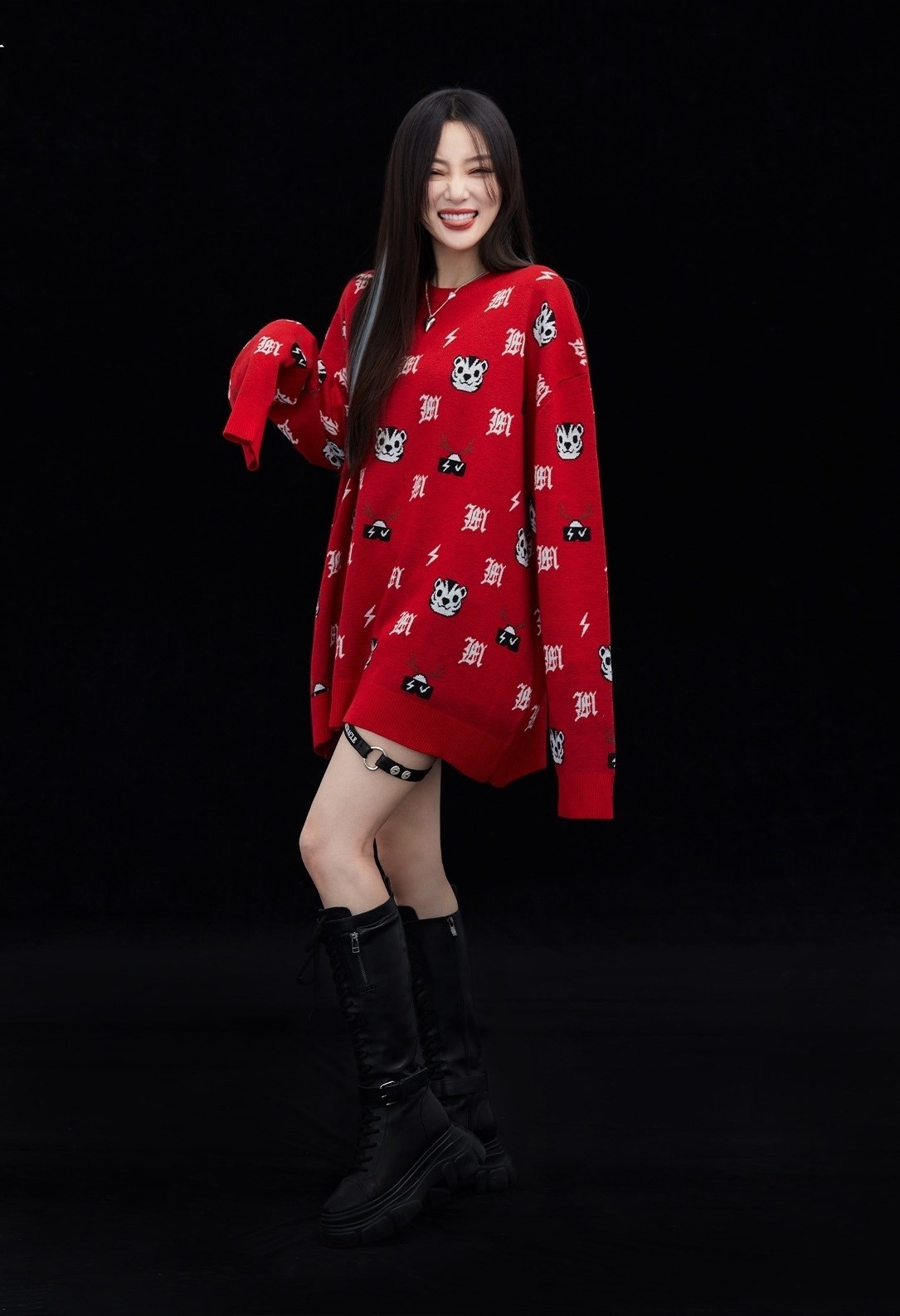 实在不知道怎么穿可以学李小璐这样,真时髦|红色|李小璐|造型_新浪