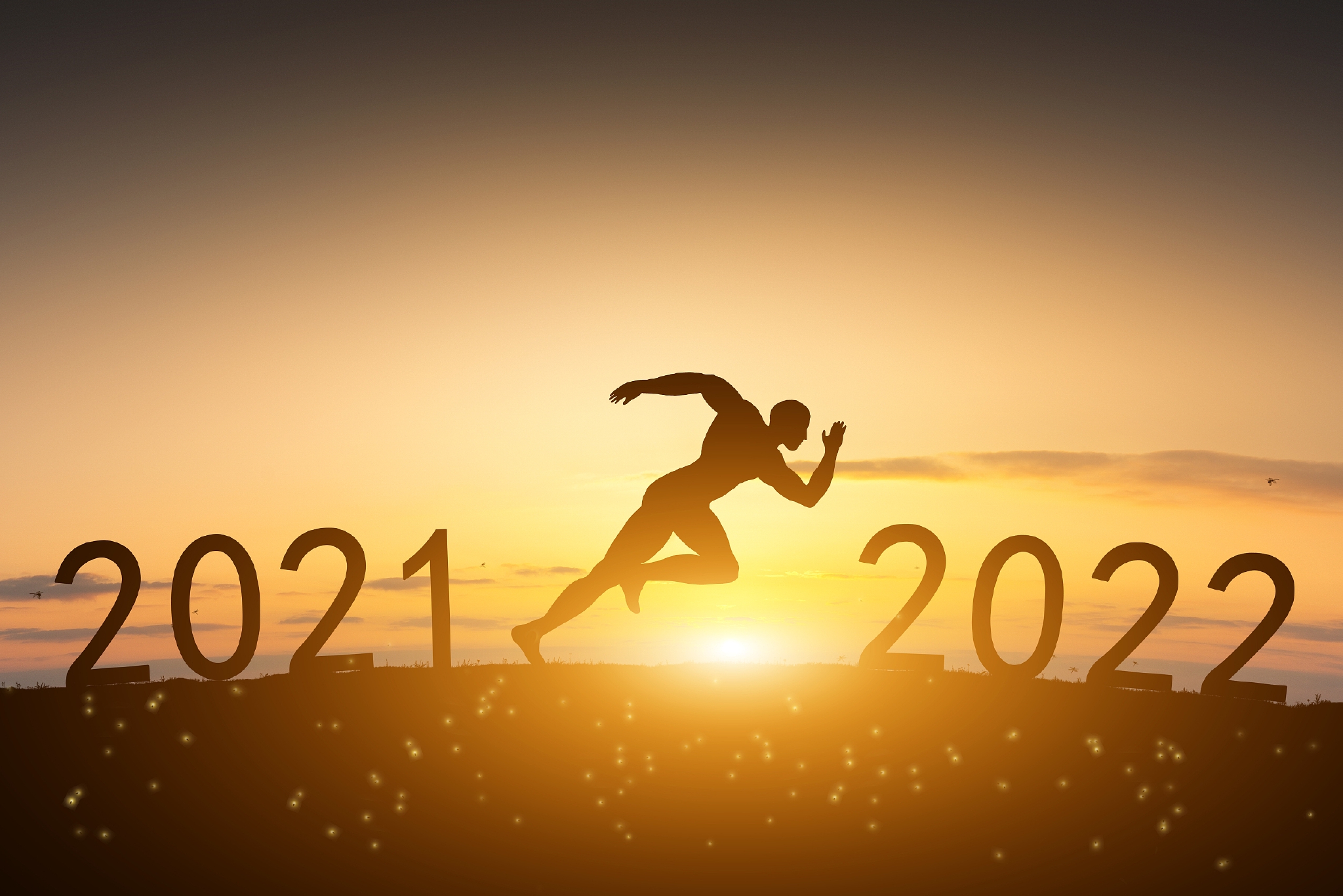 奔跑挥别2021跑步是自律承诺生活希望