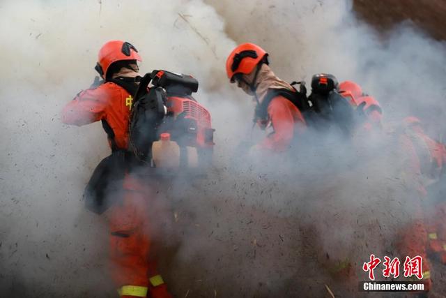 福建森林消防开展灭火综合演练