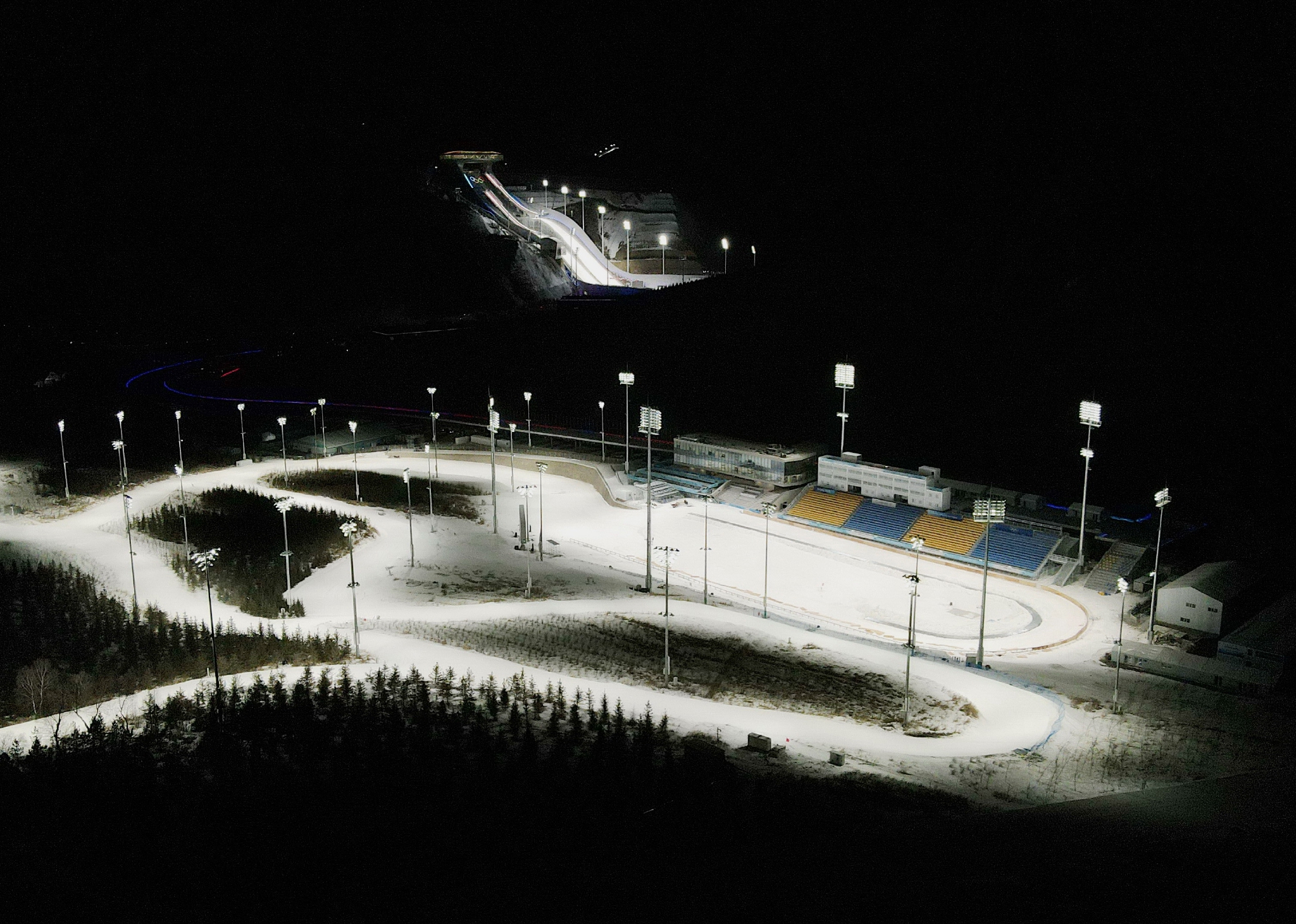 张家口赛区国家越野滑雪中心待迎高光时刻