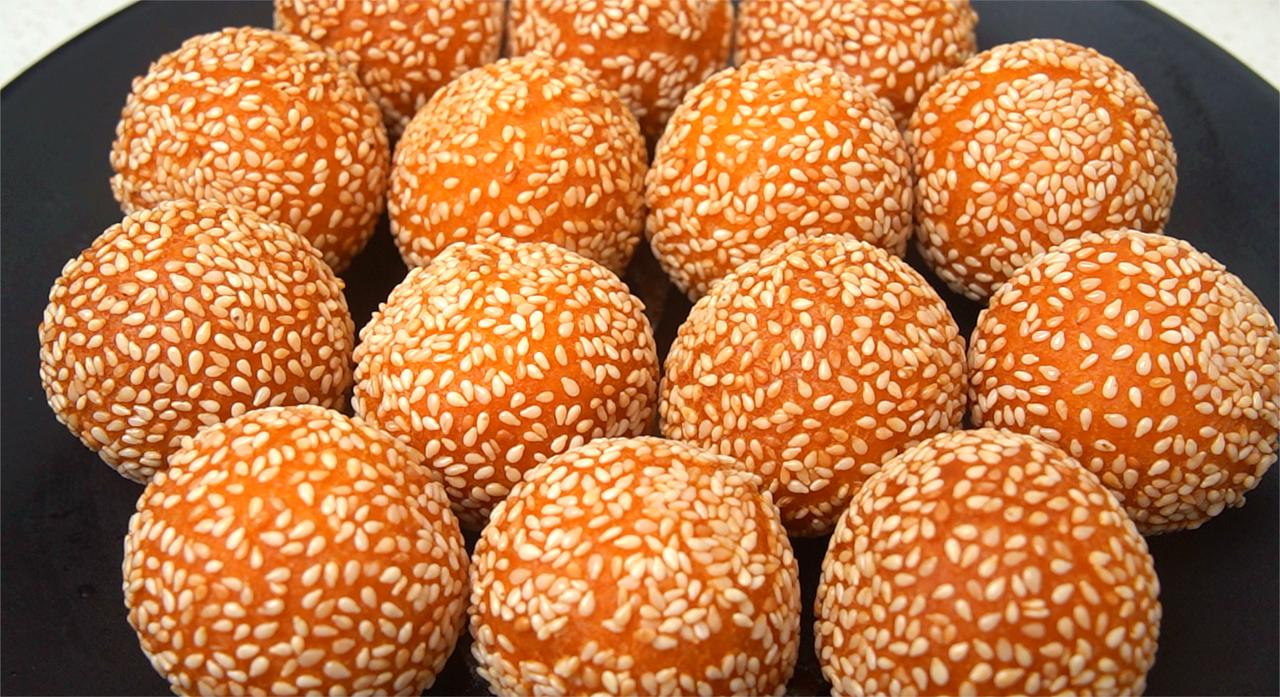 家庭版小麻团做法不开裂不回缩个个外酥里糯凉了也不会塌陷