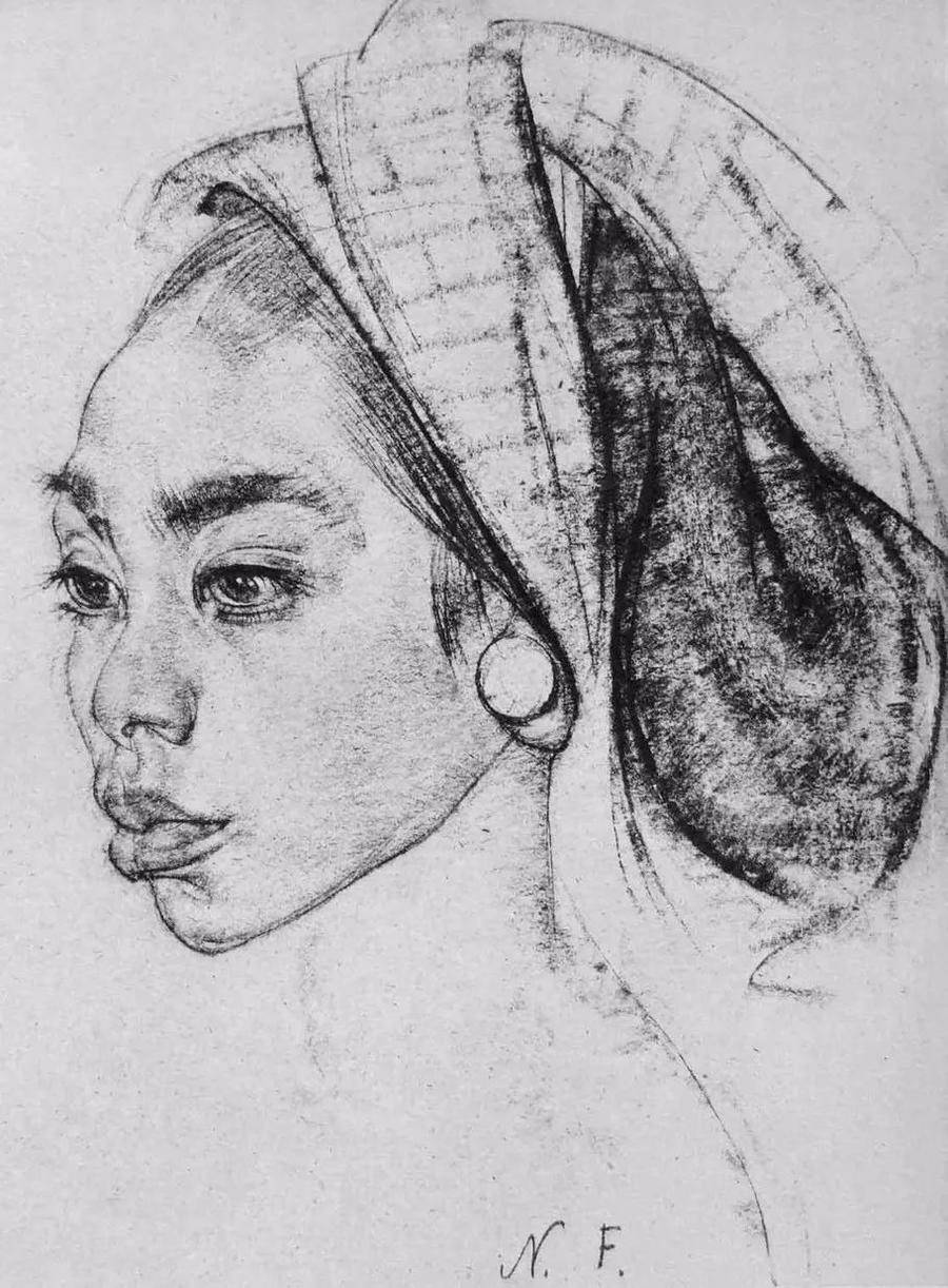 鉴赏|费钦素描__财经头条