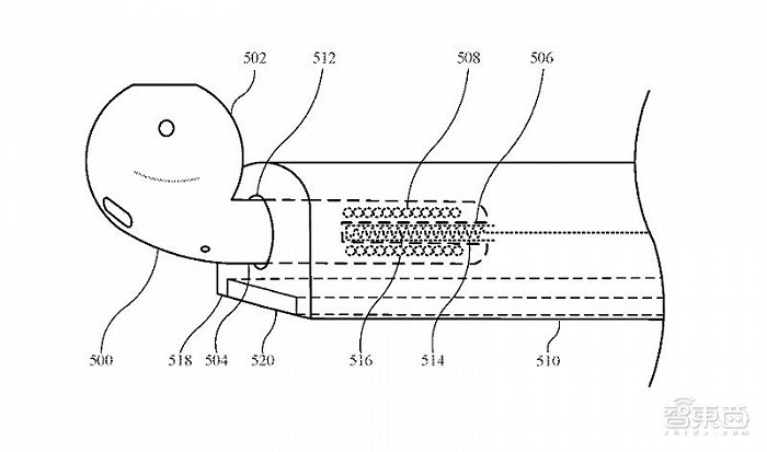 ▲专利书中附有的AirPod充电示意图
