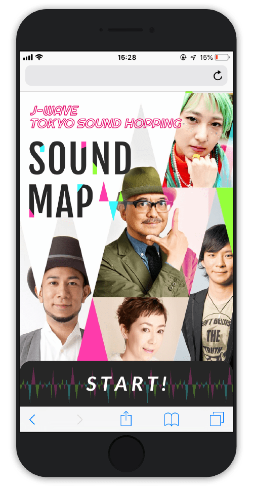 日本电台J-wave举办的“Tokyo Sound Map” 图片来源：j-wave.co.jp