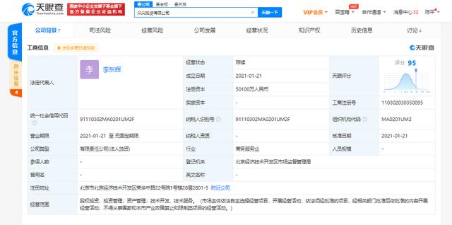 吉利控股集团成立投资公司：注册资本5.01亿元 经营股权投资等