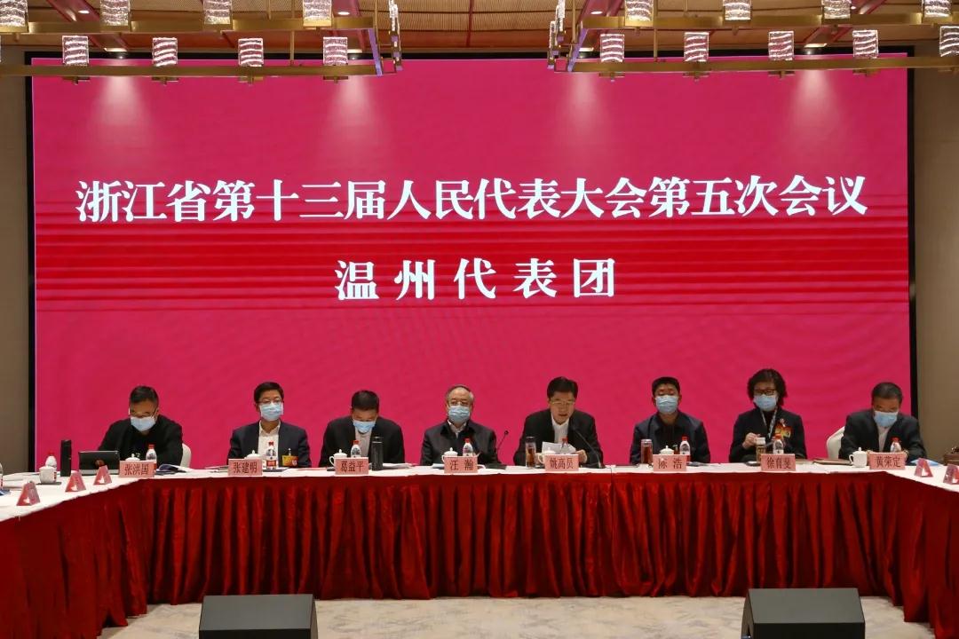 省十三届人大五次会议温州代表团举行第一次全体会议