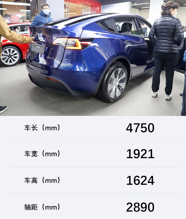 实拍特斯拉model y 定位中型suv / nedc续航594km