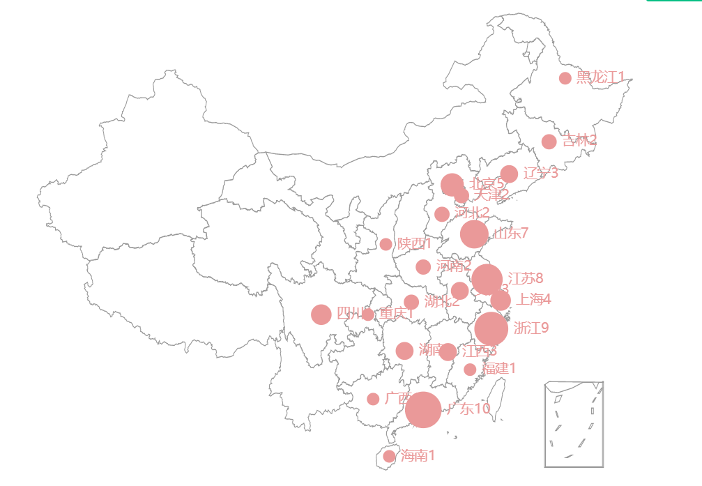 (图:新三板精选层IPO在审企业区域分布图)