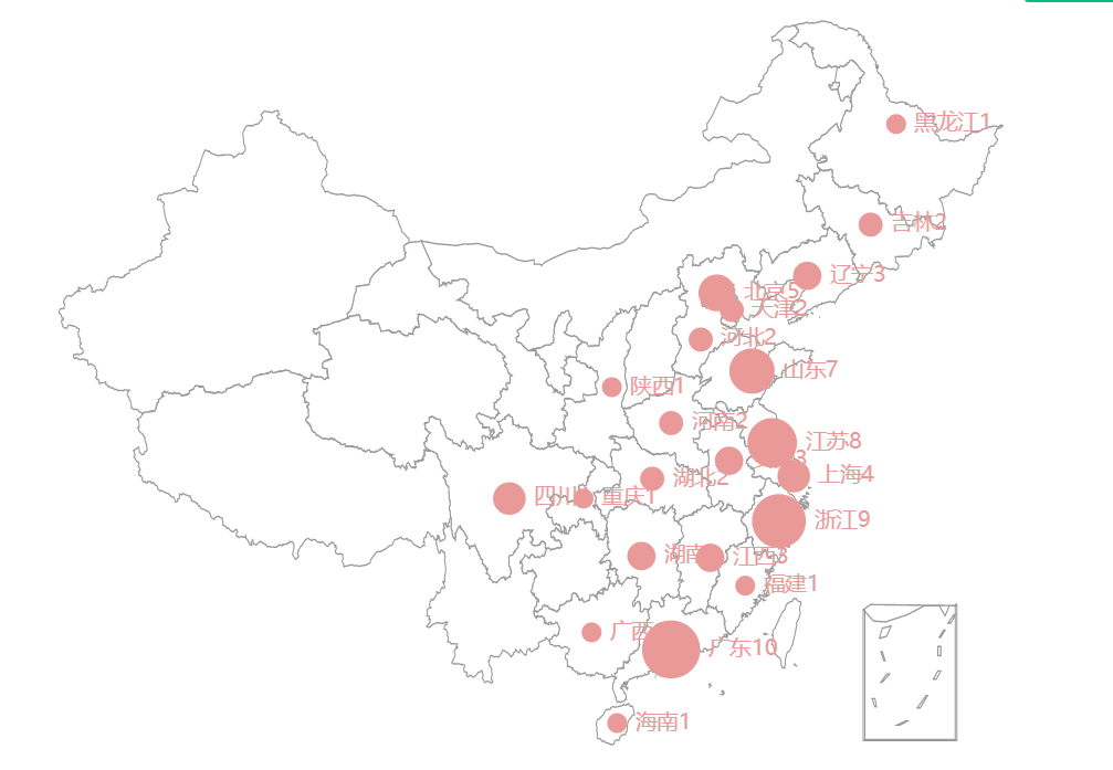 （图：新三板精选层IPO在审企业区域分布图）