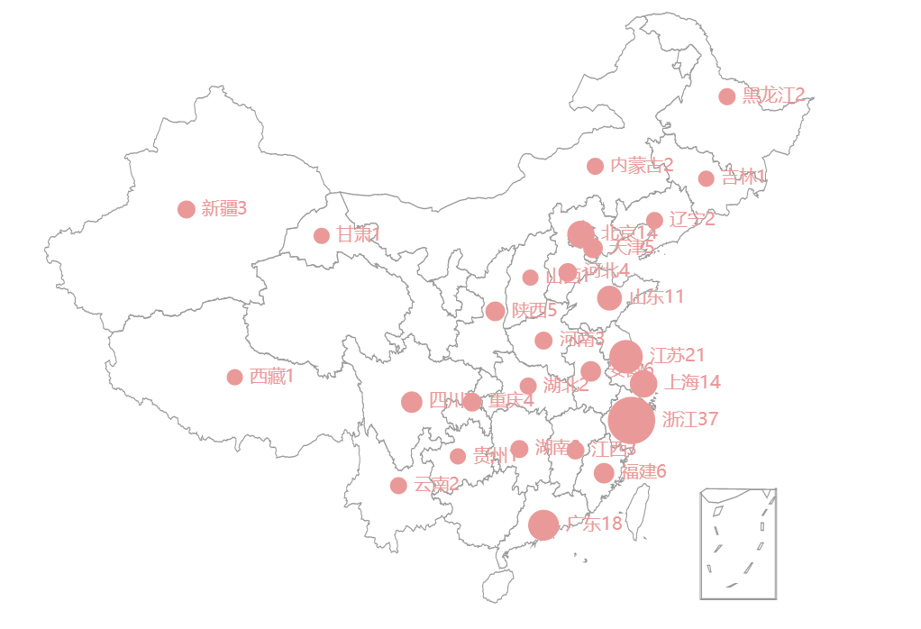 (图:传统板块IPO在审企业区域分布图)