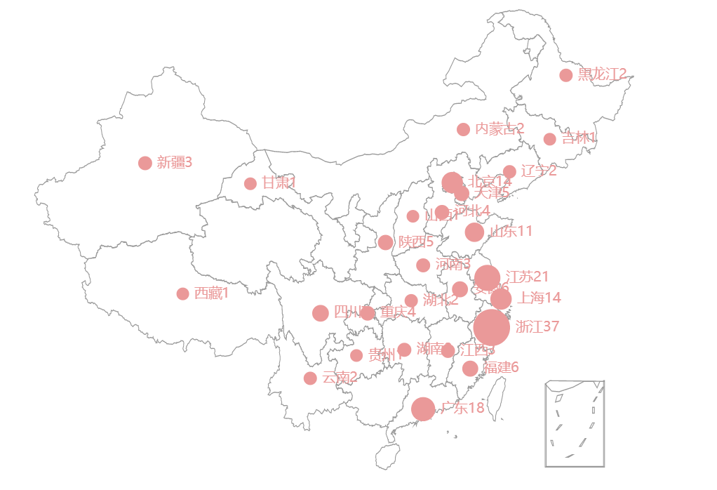 （图：传统板块IPO在审企业区域分布图）