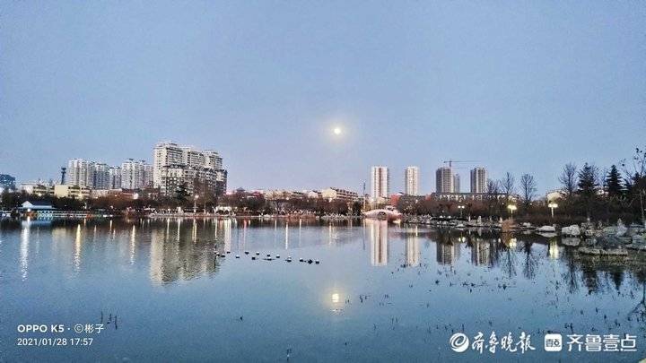 夜色更精彩|华灯初上!济宁南池公园夜色如梦,淡雅亮丽别样精彩