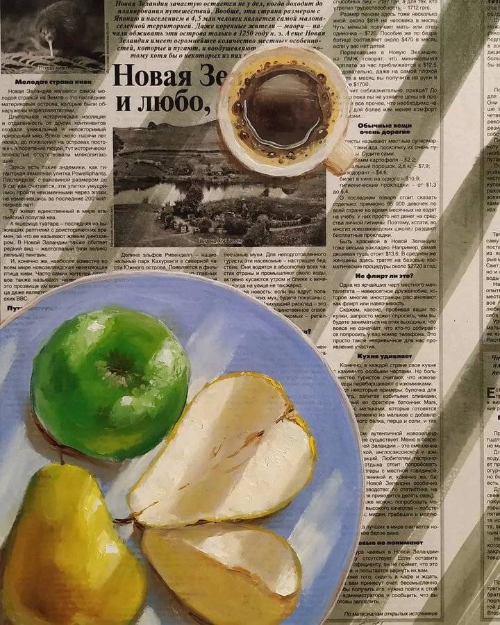 视觉|报纸上的油画创意,生动有趣