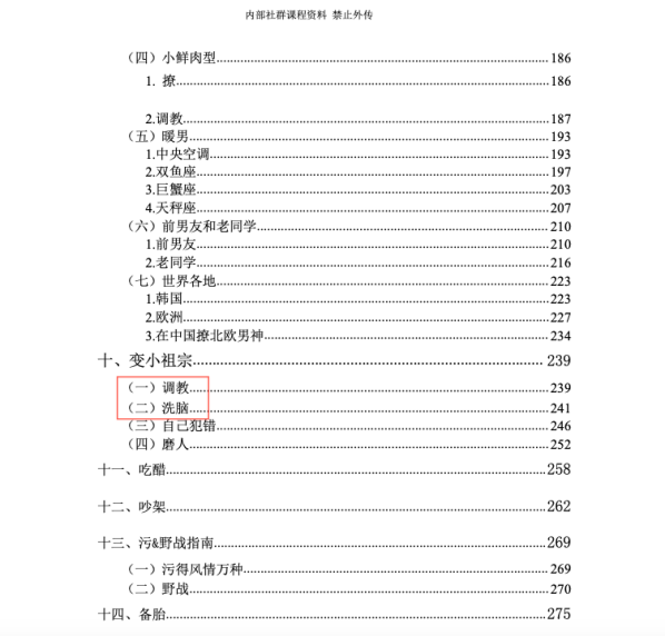 情感咨询机构发放的内部“资料”。受访者提供资料截图