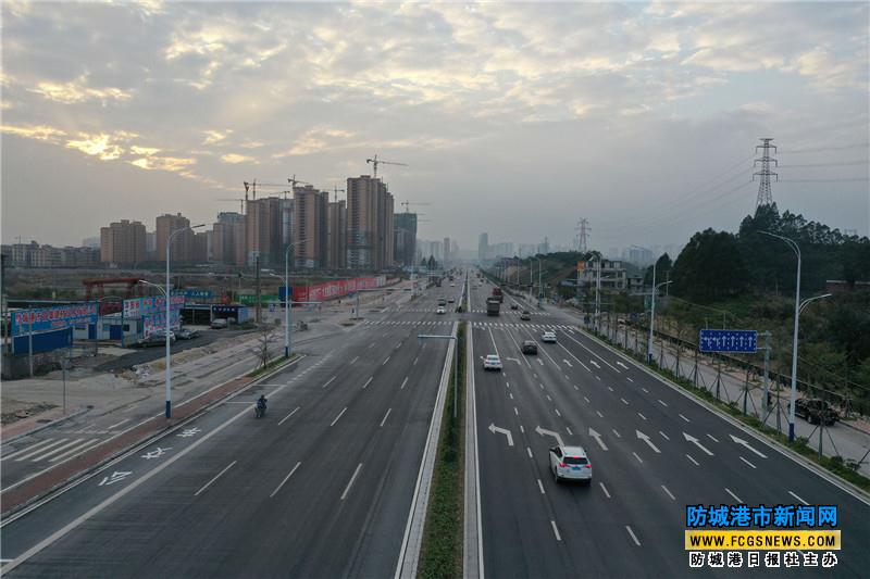 沙企大道一期工程实现双幅通车