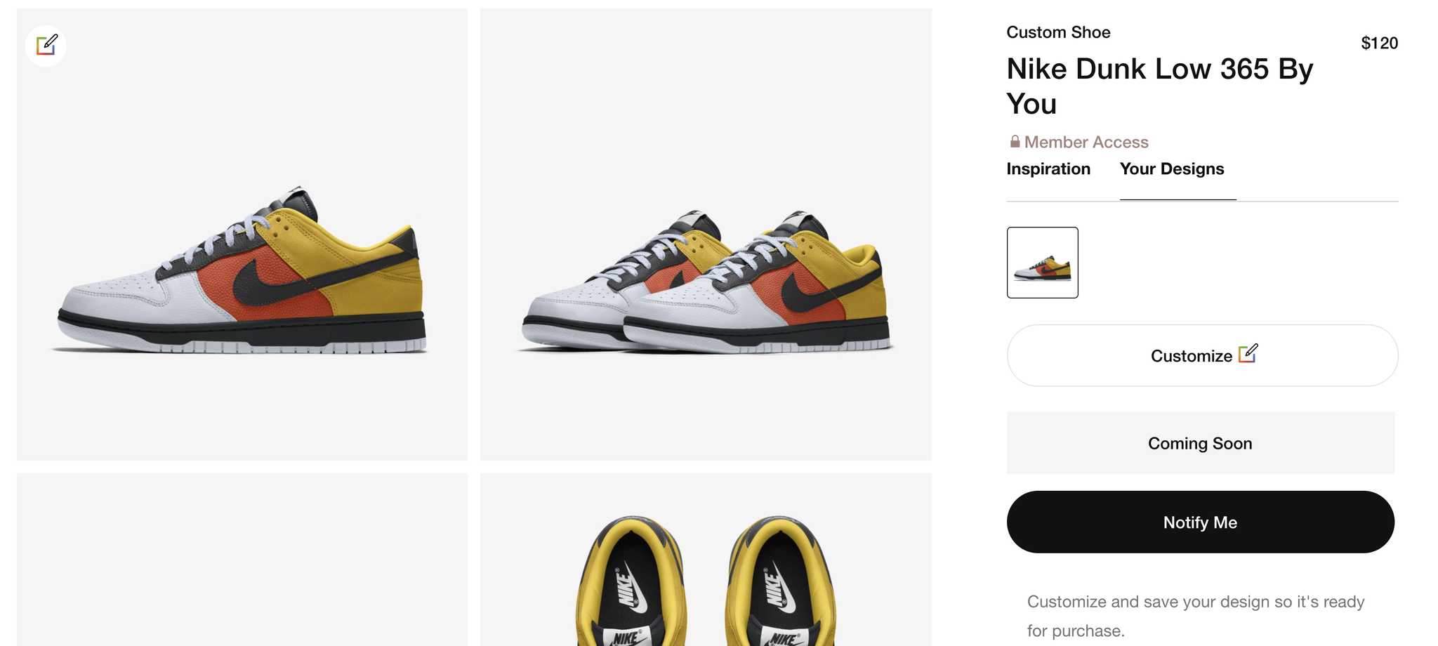 闪电,黑脚趾配色都有!nike 官方开启 dunk 定制选项!