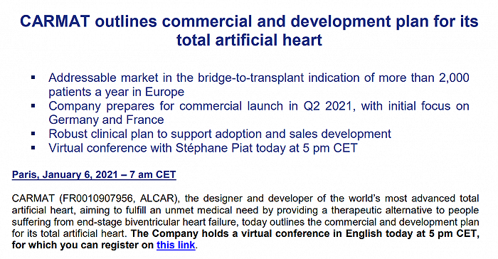 法国厂商宣布二季度人工心脏在欧洲市场实现商用