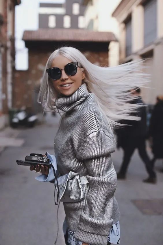 金属风银色单品来袭 就是要闪闪惹人爱|穿搭|时尚|潮流_新浪时尚_新浪