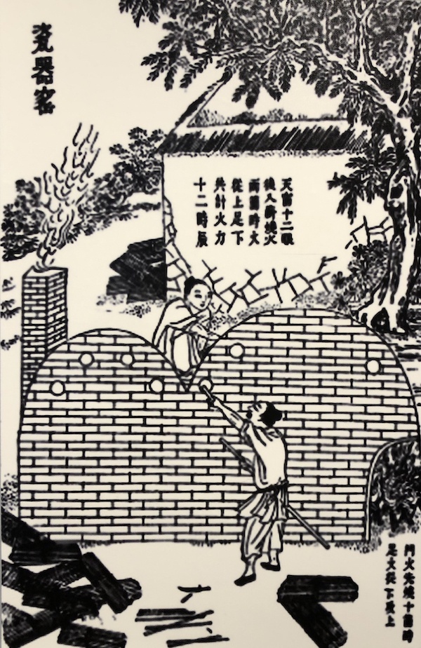 《天工开物》的插图中所绘的明代葫芦窑插图
