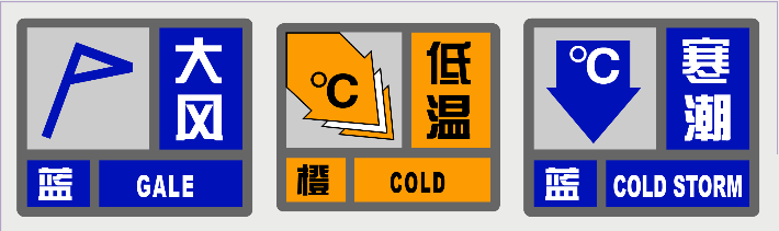 上海"低温 大风 寒潮"三警齐发!明晨气温将破本世纪同期纪录