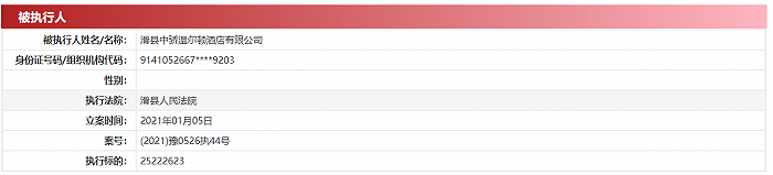 黄明昊母亲再被列为被执行人 执行标的2522万