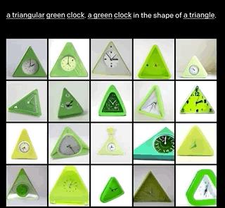 ▲原输入文本：三角形绿色的钟