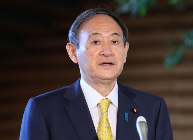 资料图:日本首相菅义伟(时事通讯社)