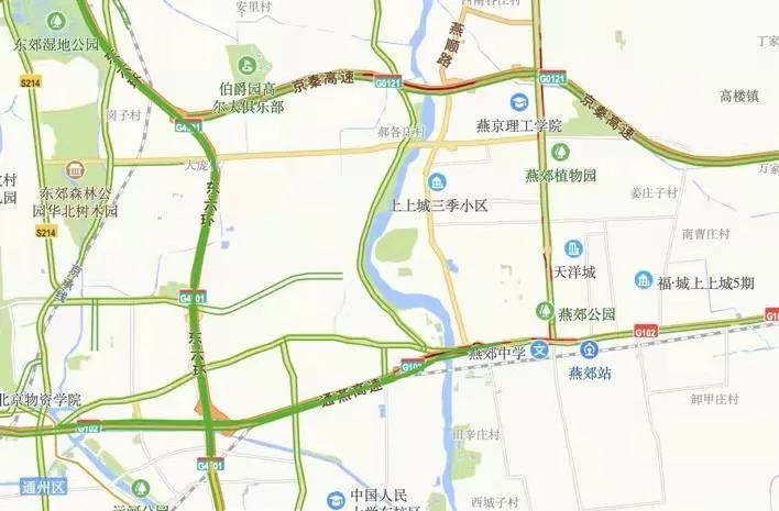 今天早高峰,通燕高速进京检查站、京秦高速进京检查站前道路拥堵主要。图/首发高速出走网