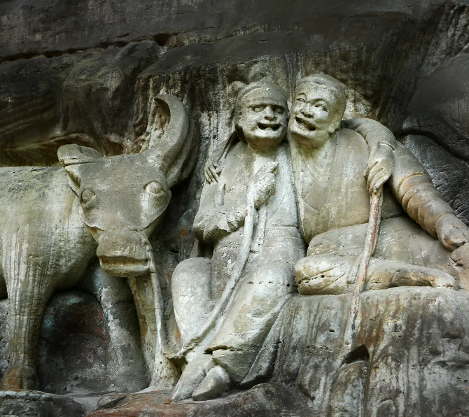 大足石刻《牧牛图》&nbsp;大足石刻研究院供图