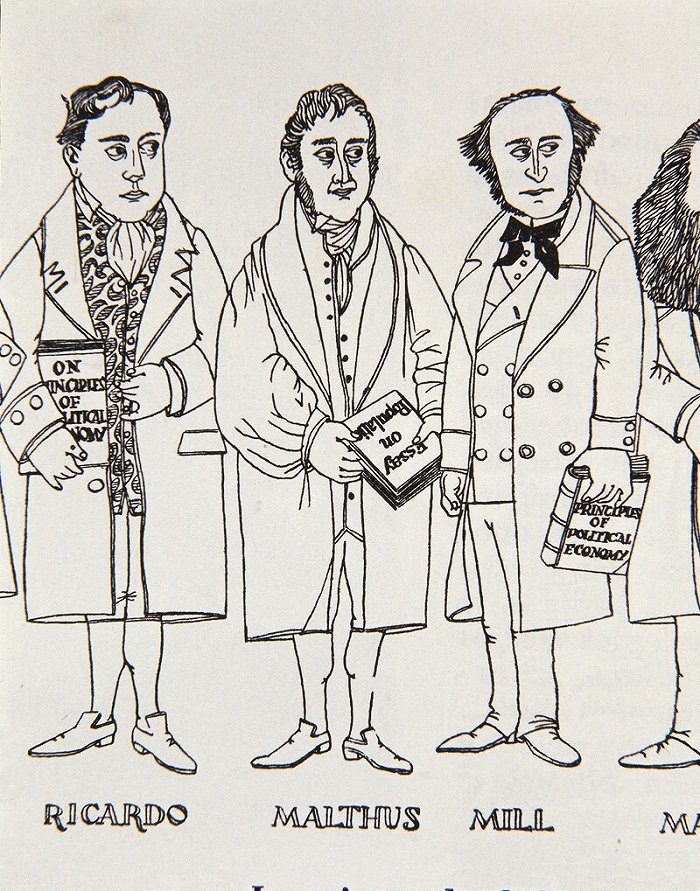 在沃森看来,马尔萨斯和大卫·李嘉图(david ricardo)的经济理论加剧了