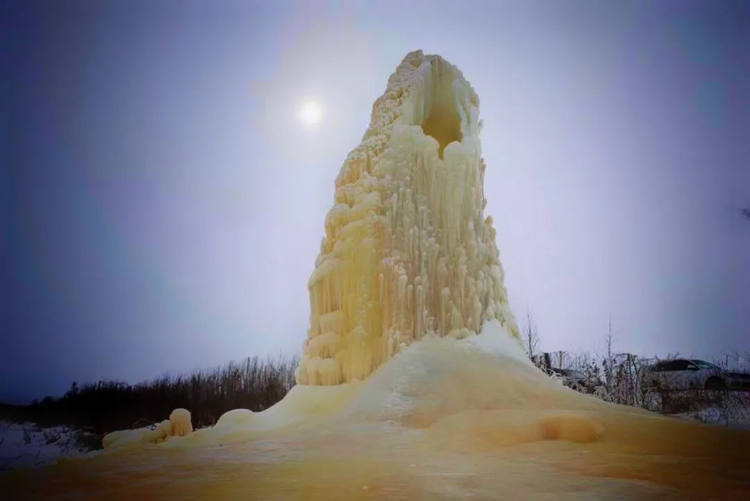 虎林惊现冰塔奇观