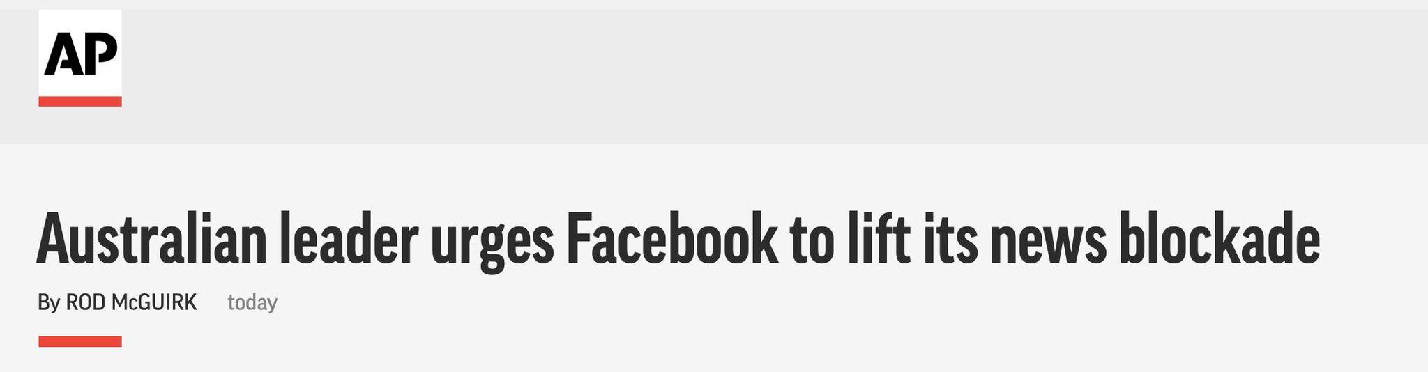 连续2天发声！莫里森喊话脸书：停止限制，回到谈判桌