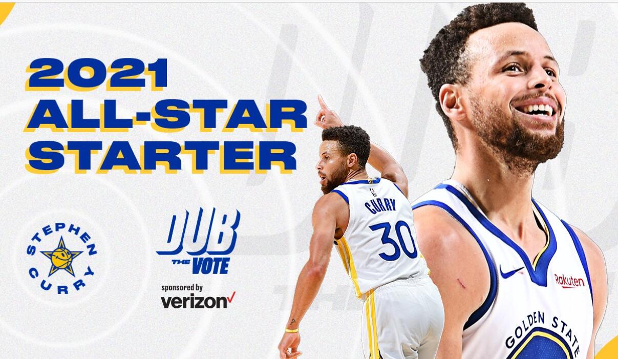 库里第7次全明星首发追平勇士队史纪录