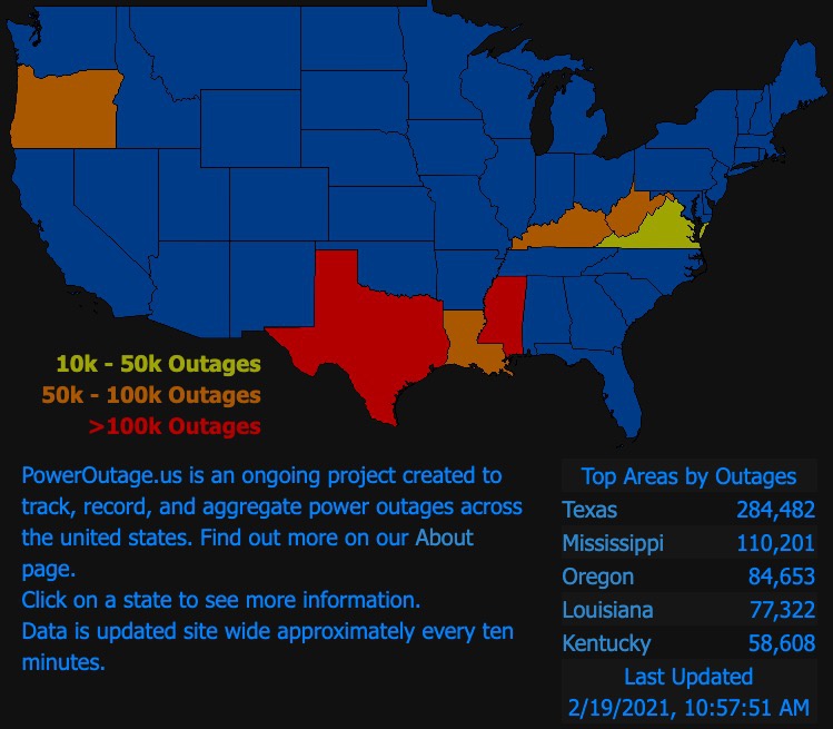 得州能源危机持续扩散 连墨西哥都停电了